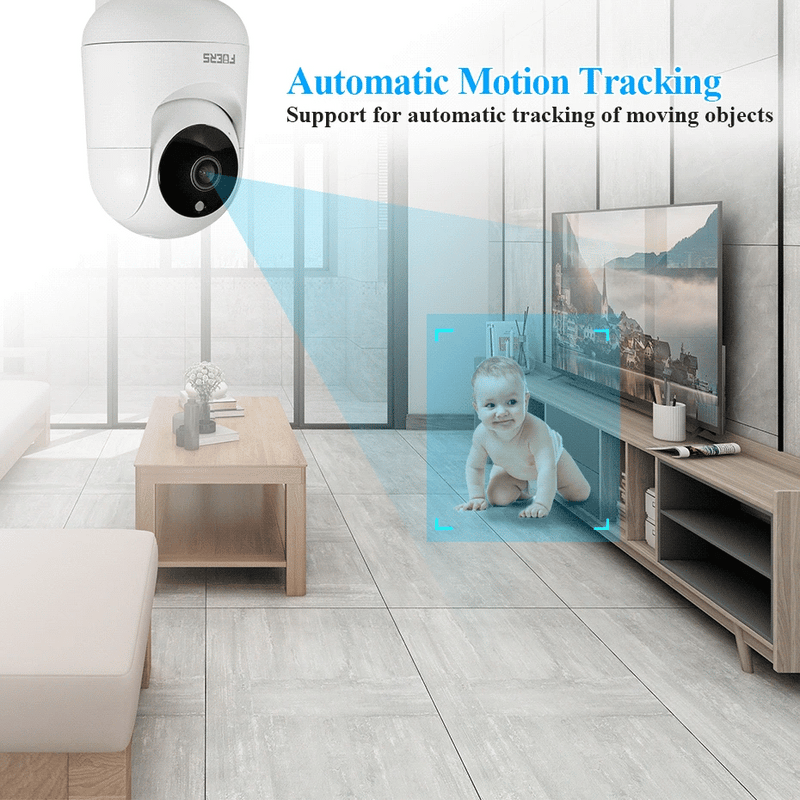Câmera de Vigilância sem Fio com Rastreamento Automático - Compras Diretas