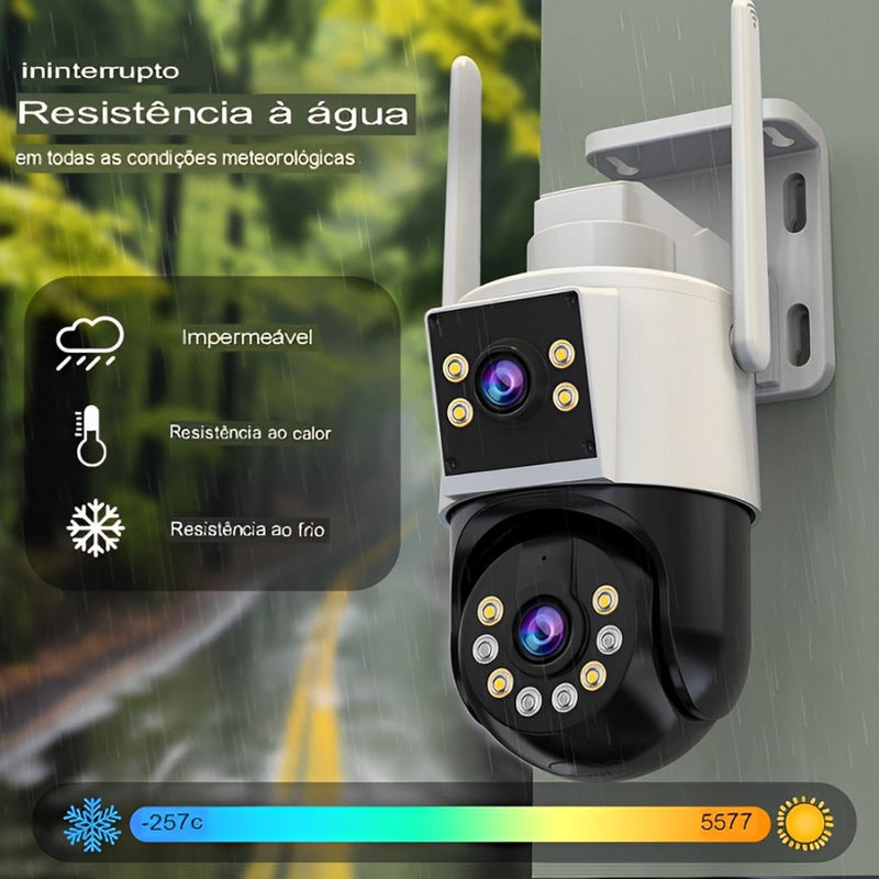 Câmera de Vigilância com Lente Dupla - Compras Diretas